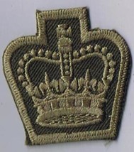 Canadian Armed Forces Queen&#39;s Crown Green On Green - £5.56 GBP