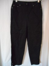 Talbots Size 8 Stretch Lightweight Black 5 pocket style cropped pants jeans - $297.41 MXN