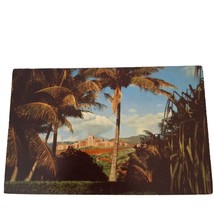 Postcard Trippler Army Hospital Palm Trees Oahu Island Hawaii Chrome Unposted - £6.36 GBP