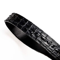 Marco Di Milano Genuine Hornback Caiman Skin Western Belt Marlboro Black image 4