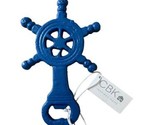 CBK Cast Iron Dark Blue Flat Nautical Bottle Opener NWT - $10.51