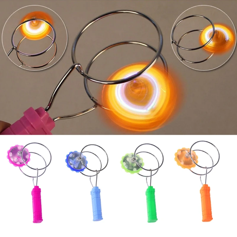 Magnetic Gyro Wheel Magic Spinning LED Colorful Light Gyro YoYo Toys Kids - £8.06 GBP+