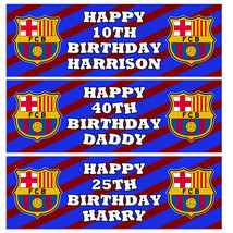 BARCELONA FC Personalised Birthday Banner - Birthday Party Banner - 1x3ft - $5.42