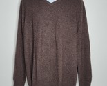 Cashmere Sweater Mens XL Brown V-Neck Knit Pullover 100% Club Room Luxury - £21.22 GBP