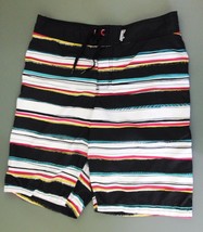 Mambo Australia Board Shorts Men&#39;s Small Multicolored Striped Mesh Lined... - £7.64 GBP