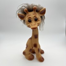 Vintage 1960s Thomas Dam Things Denmark Giraffe Troll Rare Dark Brown Hair - $341.95