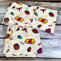 Winnie the Pooh Honey Bee Quilt Squares 6 x 6 Fabric Lot of 13 Disney Spring Ind - $17.49