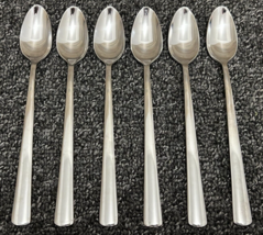 Oneida Flatware Nocha Stainless Iced Tea Spoons ~ Set of 6 ~ Tall Drink Spoons - £9.95 GBP