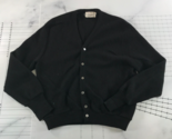 Vintage Robert Bruce Cardigan Sweater Mens Medium Black Fuzzy Grunge Cobain - £77.84 GBP