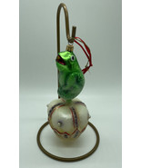 Vintage Radko Ornament Just a Kiss Away Frog Prince Hand Blown Glass Crown - £36.78 GBP