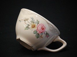 Old Vintage Coffee Tea Cup w Floral Designs Unknown Maker MCM - £6.98 GBP