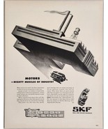 1950 Print Ad SKF Ball &amp; Roller Bearings Motors for Industry Philadelphi... - £16.03 GBP