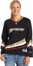 Reebok Damen S Anaheim Ducks Premier Team Langärmeliges Jersey, Schwarz, XL - £51.43 GBP