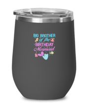 Wine Tumbler Stainless Steel Insulated Big Brother Of the Birthday Mermaid  - £23.68 GBP
