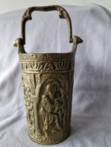 Rare Antique Français Bronze Église Sainte Eau Navire Seau Situla 1800&#39;s - £205.39 GBP