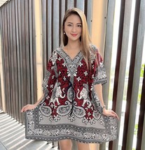 Butterfly Wing Style Shirt Tunics, Elephant Pattern, Free Size, From Thailand - £13.82 GBP