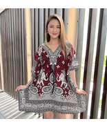 Butterfly Wing Style Shirt Tunics, Elephant Pattern, Free Size, From Tha... - $473.02 MXN