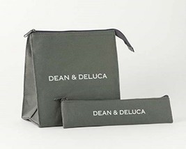 New DEAN &amp; DELUCA Gray Lunch Bag &amp; Cutlery Pouch Set of 2 (from Japan Magazine) - £10.97 GBP