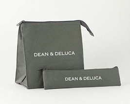 New DEAN &amp; DELUCA Gray Lunch Bag &amp; Cutlery Pouch Set of 2 (from Japan Magazine) - £10.46 GBP