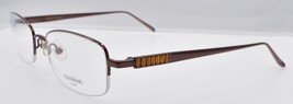 Vera Wang Celeste BR Women&#39;s Eyeglasses Half-rim 51-18-130 Brown w/ Crys... - £33.94 GBP