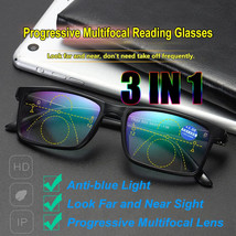Gafas Lectura Bifocale Progresivas Luz Azul Visión Lejos Dioptrías Hiper... - $39.98