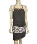 Handmade Grey Woven / Gnome Bistro Apron NEW - €10,59 EUR