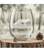 Fox Etched Glasses - Wine, Champagne, Pint Glasses Shot Glass - $467.85 MXN+