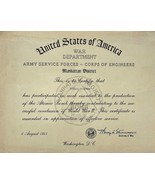 United states war department Books Certificate of participation manhatta... - $9,322.34 MXN