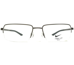 Nike Flexon Eyeglasses Frames 4284 072 Matte Gray Gunmetal Half Rim 56-18-145 - £111.93 GBP