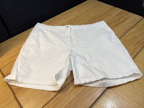 Joules White Chino Shorts Woman&#39;s Size 14 Casual Summer KG JD - $12.87