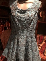 Unused Betsey Johnson Turquoise Brocade Party Dress Size 4 - £94.17 GBP