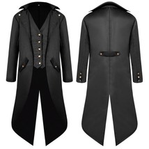 Medieval Retro Men Swallowtail Dust Coat Jacket Medium Style Steam  Cosplay Cost - £74.77 GBP