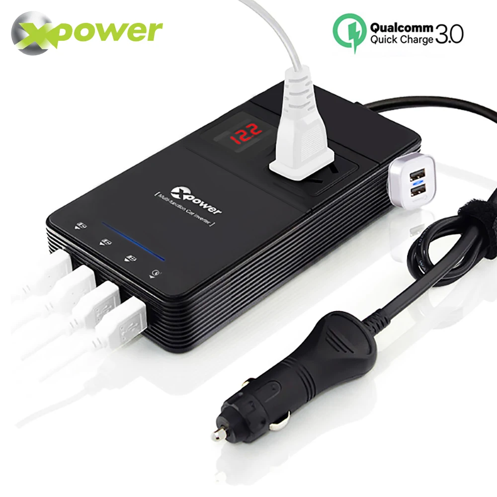 Car Power Inverter DC 12V to AC 220V Volt Converter Voltage QC 3.0 USB Charger - £54.06 GBP+