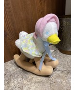 VINTAGE KUDDLE ME TOYS DUCK Plush Stuffed Animal Rocking Chair Baby Lovey - $16.45 CAD