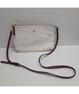 KATE SPADE Polly Double Gusset Medium Leather Crossbody Purse White Blue - $46.20