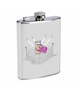 Peanut Butter Jelly Hip Flask Stainless Steel 8 Oz Silver Drinking Whisk... - $186.26 MXN