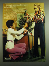 1971 Sears Pants Ad - Scrunch, stretch and be merry in Pants that fit - £14.53 GBP