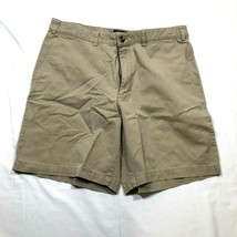 Eddie Bauer Chinos Shorts Mens 36 Khaki Tan Pockets Above Knee Casual - $14.01