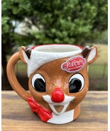 Rudolph the Red Nosed Reindeer 3D Ceramic Large Cocoa Coffee Mug Cup New... - £23.59 GBP