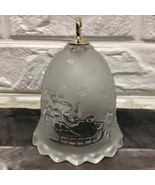 Mikasa Germany Crystal Frosted 5&quot; Bell Christmas Reindeer Sleigh Santa&#39;s... - $19.72 CAD