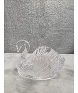 Vintage Regoline Swan Vase Centerpiece Clear Plastic Wedding Ice Sculptu... - $13.58