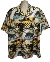 Outdoor Life Mens Hawaiian Button Up Shirt 2XL Pocket Nautical Fishing T... - $19.79