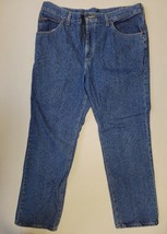 Vintage Lee 40x32 Blue Jeans Made USA Classic Heavy Denim 70s 80s Straig... - £14.00 GBP