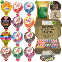Coffee Mate Creamer Singles 12 Flavors with 2.5 oz Ground Coffee Packets - $26.97