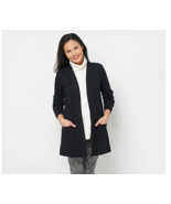 Isaac Mizrahi Live! Essentials Open Front Knit Cardigan Black XX-Small - $244.23 MXN