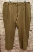Talbots Woman Petites 22WP Flat Front Career Pants Slacks Camel Tan Straight NEW - £39.11 GBP