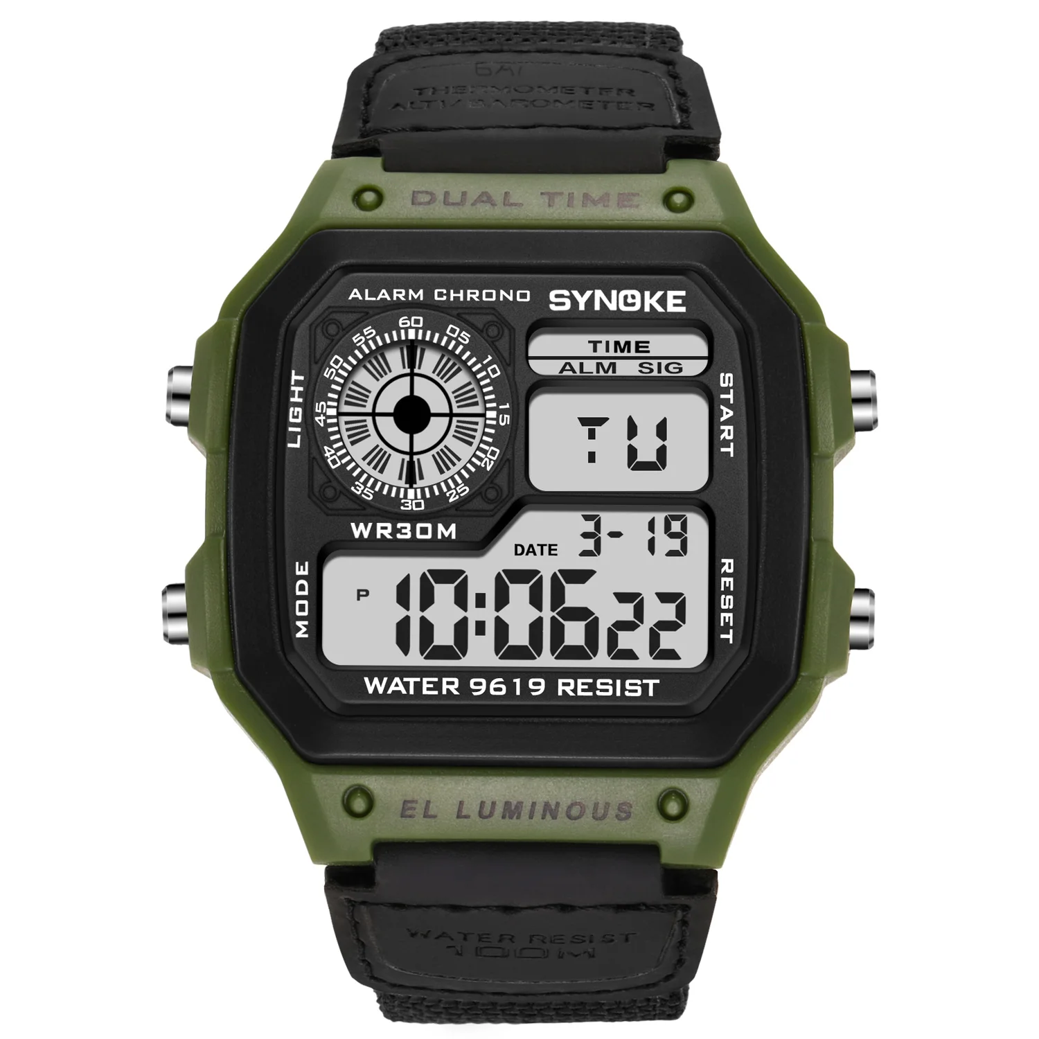 Watch For Men Brand Shockproof Waterproof Digital Men Watch Nylon Strap ... - $18.85