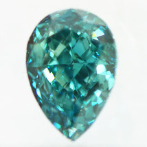 Pear Shape Diamond Fancy Green Blue Enhanced Loose 1.10 Carat SI1 IGI Certified - £1,088.61 GBP