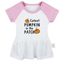 Cutest Pumpkin In The Patch Funny Dresses Newborn Baby Princess Ruffles ... - $11.74