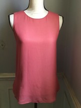 NWT VINCE. Antique Rose/Ivory Double Layer 100% Silk Sleeveless Blouse S... - £33.13 GBP